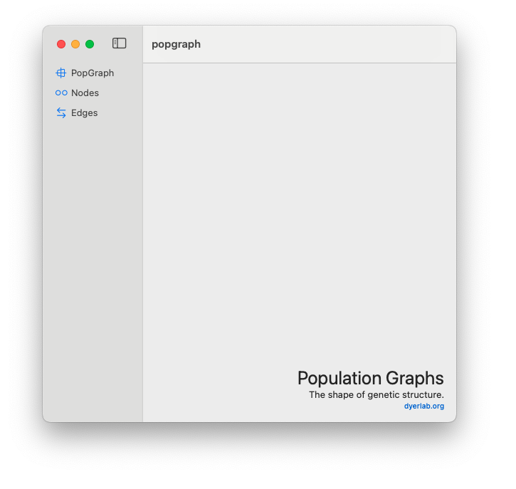GUI interface for PopulationGraphs